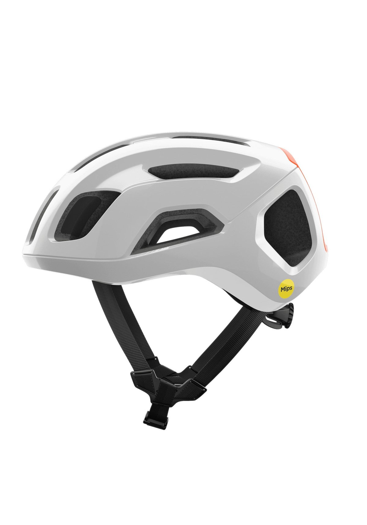 POC Ventral Air MIPS Cycling Helmet, Hydrogen White/Fluorescent Orange