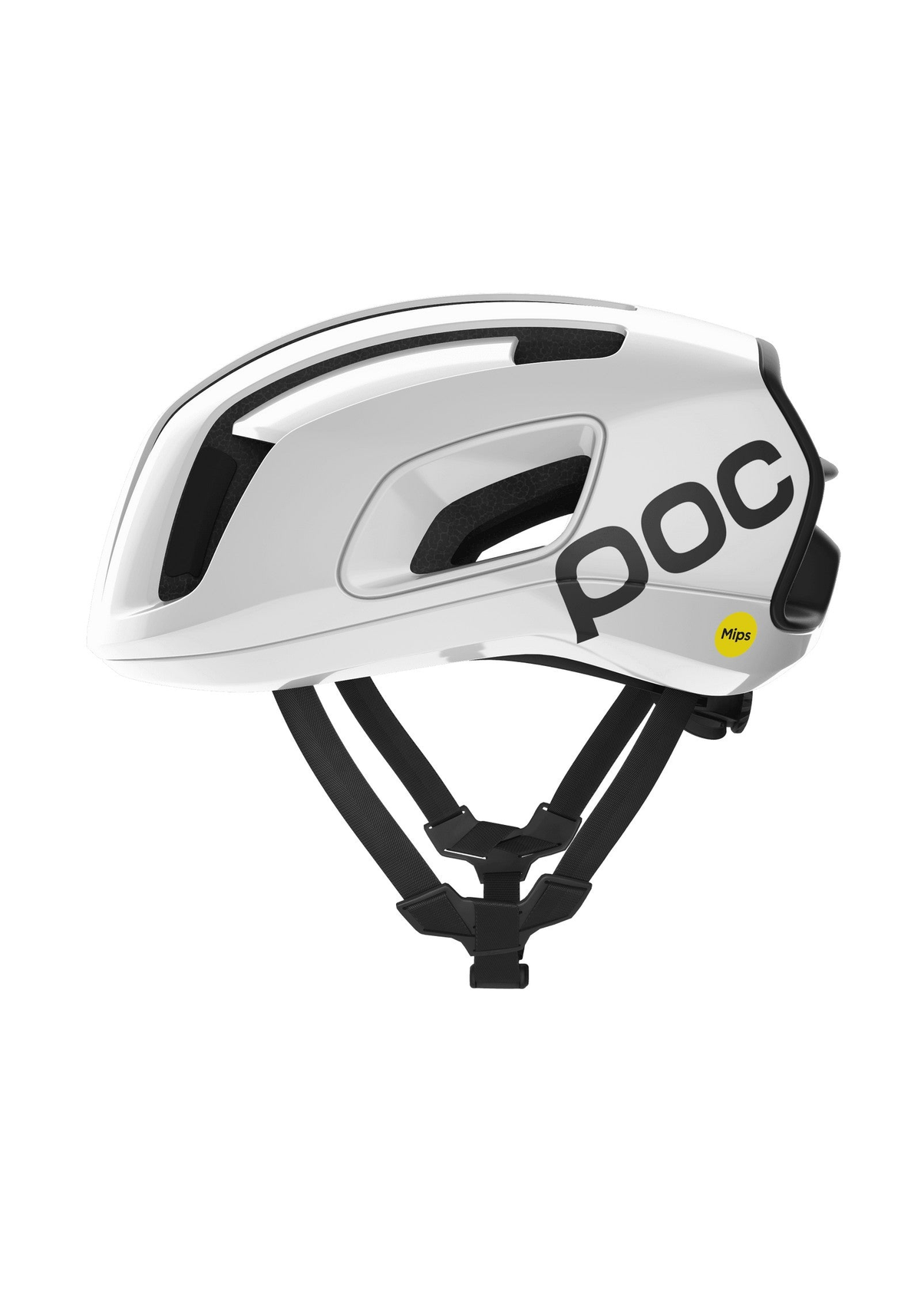 POC Cytal Road Cycling Helmet, Hydrogen White/Uranium Black Matt w. Logo