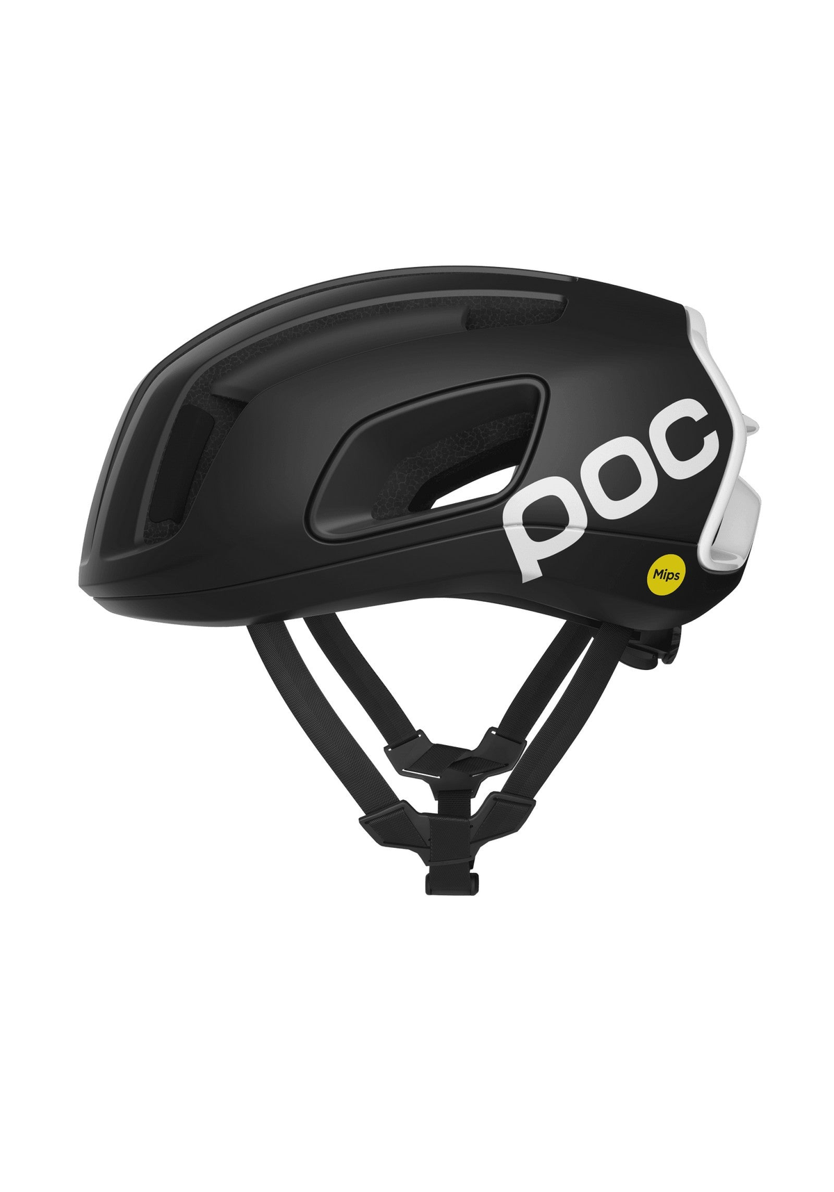 POC Cytal Road Cycling Helmet, Uranium Black Matt/Hydrogen White w. Logo