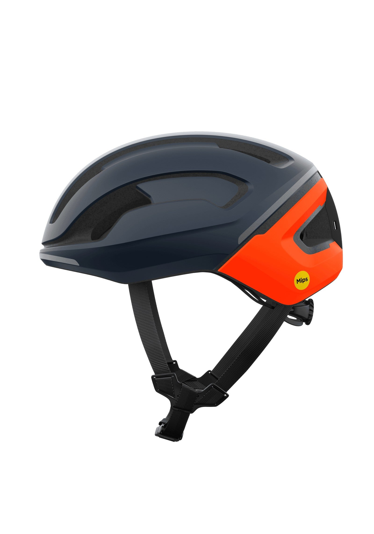 POC Omne Beacon Mips Commute Bike Helmet, Apatite Navy Matt/Fluorescent Orange Matt