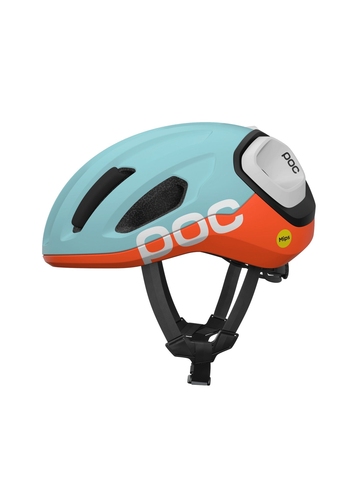 POC Amidal Cycling Helmet, Indicolite Blue Matt/Carnelian Orange Matt