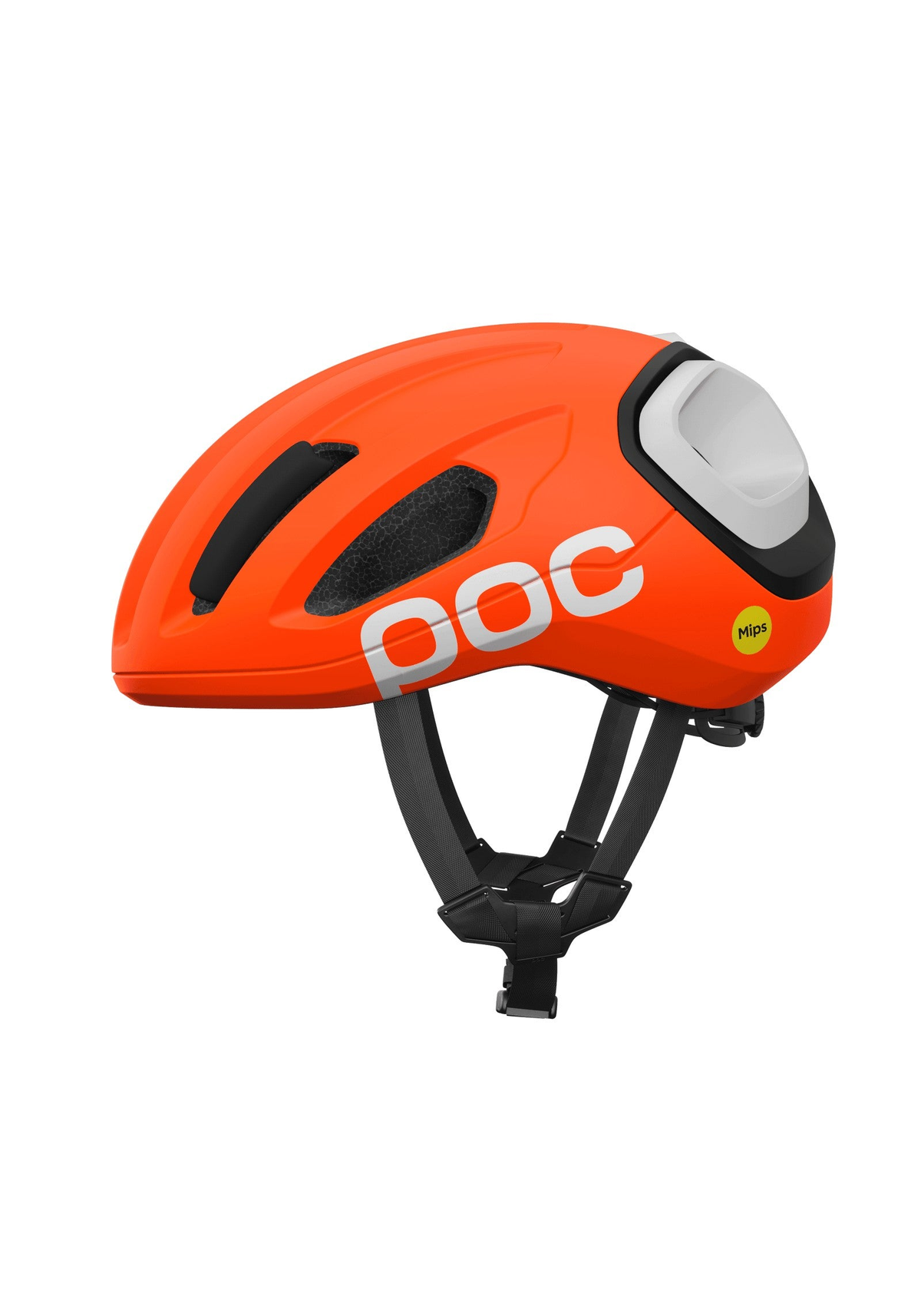POC Amidal Cycling Helmet, Fluo. Orange Matt/Uranium Black Matt/Hydrogen White Matt