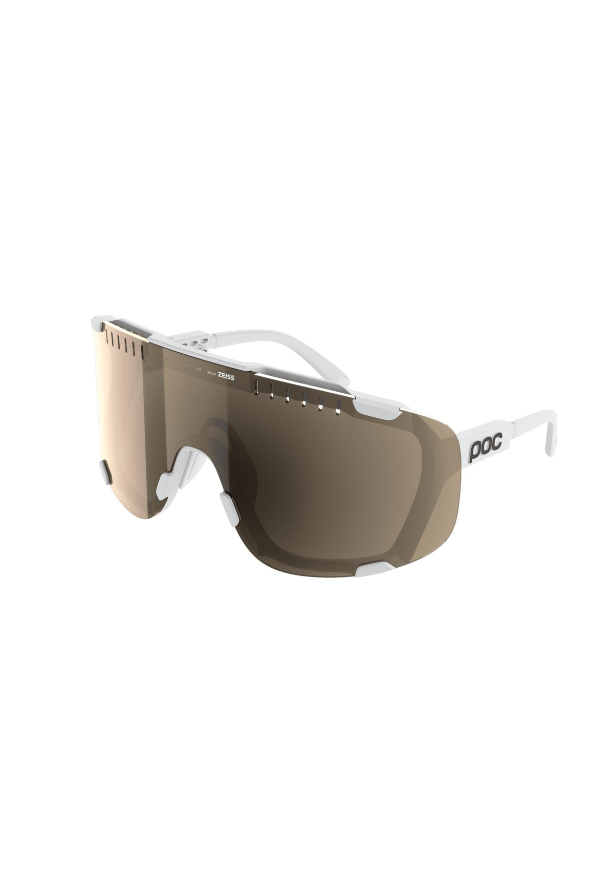 POC Devour Bike Sunglasses + Extra Lens, Hydrogen White/Clarity Trail/Partly Sunny Silver