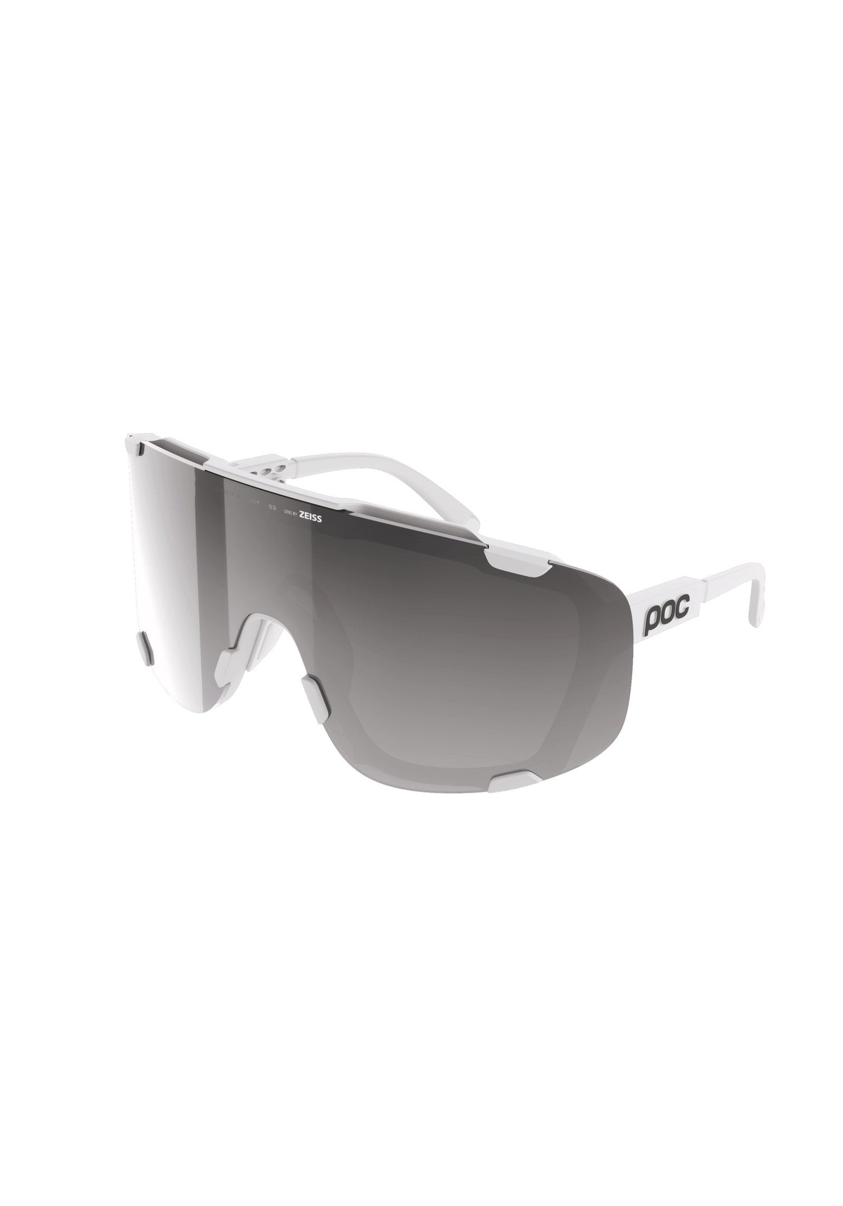 POC Devour Bike Sunglasses + Extra Lens, Hydrogen White/Clarity Road/Sunny Silver