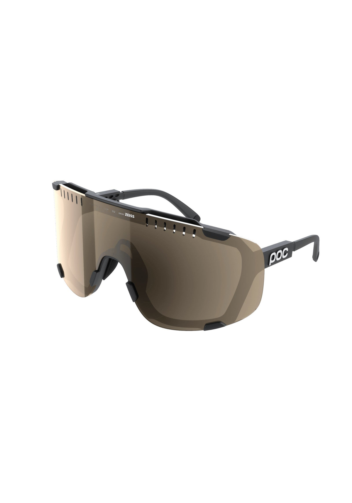 POC Devour Wide Fit Bike Sunglasses + Extra Lens, Uranium Black/Clarity Trail/Partly Sunny Silver Cat. 2