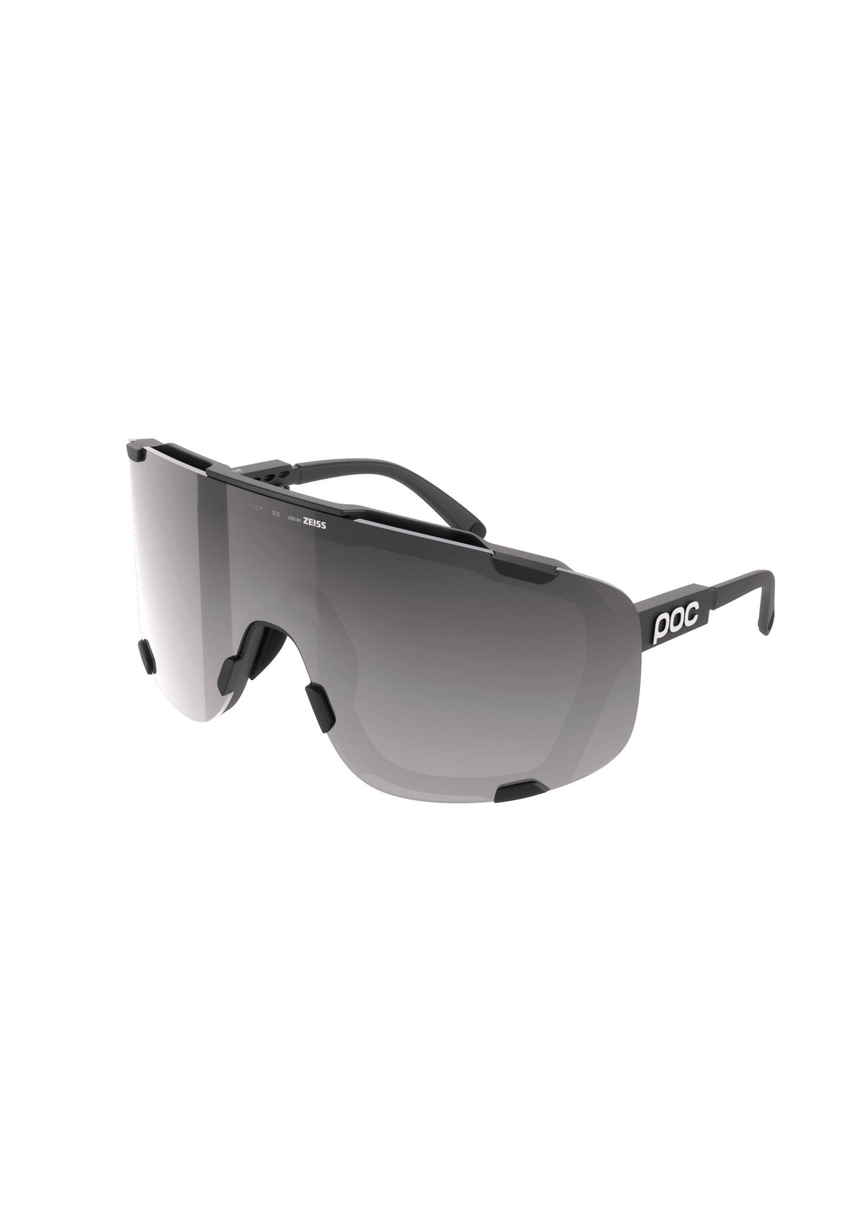 POC Devour Wide Fit Bike Sunglasses + Extra Lens, Uranium Black/Clarity Road/Sunny Silver
