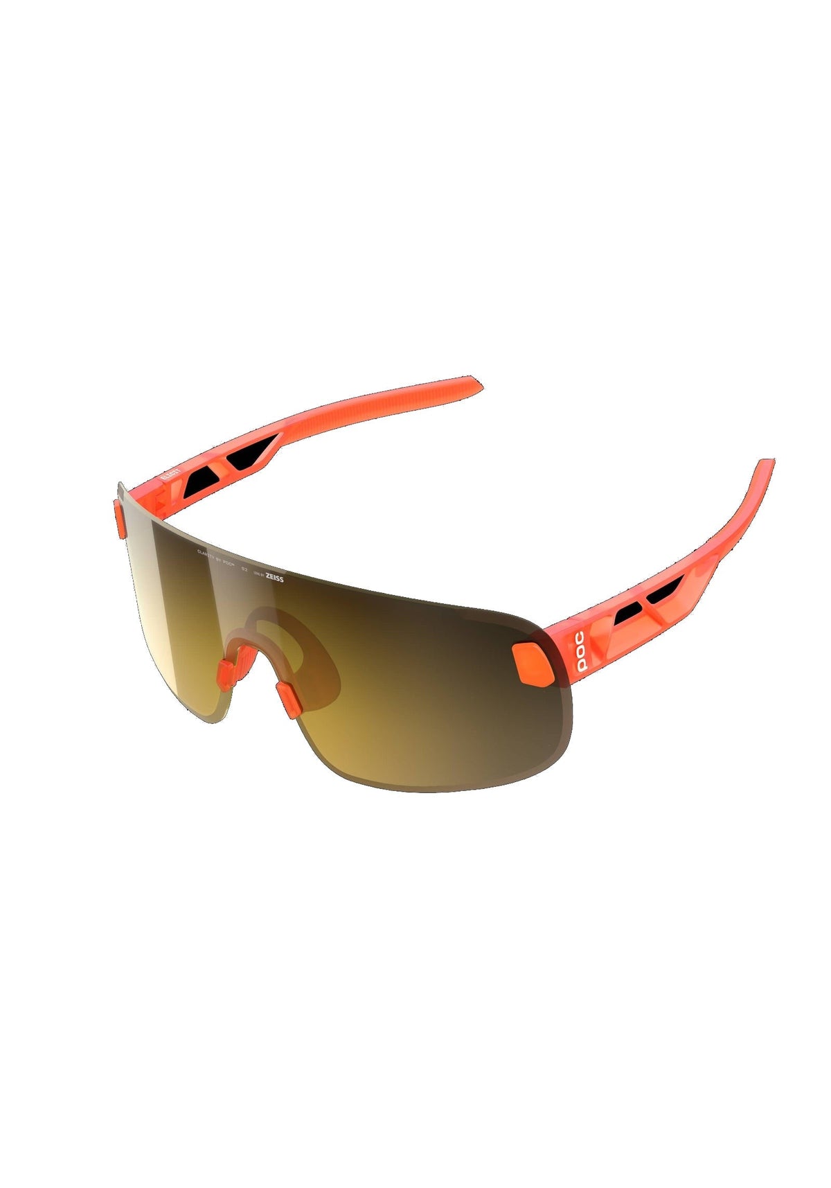 POC Elicit Bike Sunglasses, Fluo. Orange Translucent/Clarity Road/Partly Sunny Gold