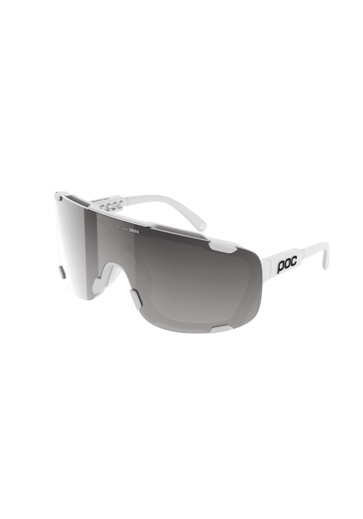 POC Devour Mid Bike Sunglasses, Hydrogen White/Clarity Road/Sunny Silver