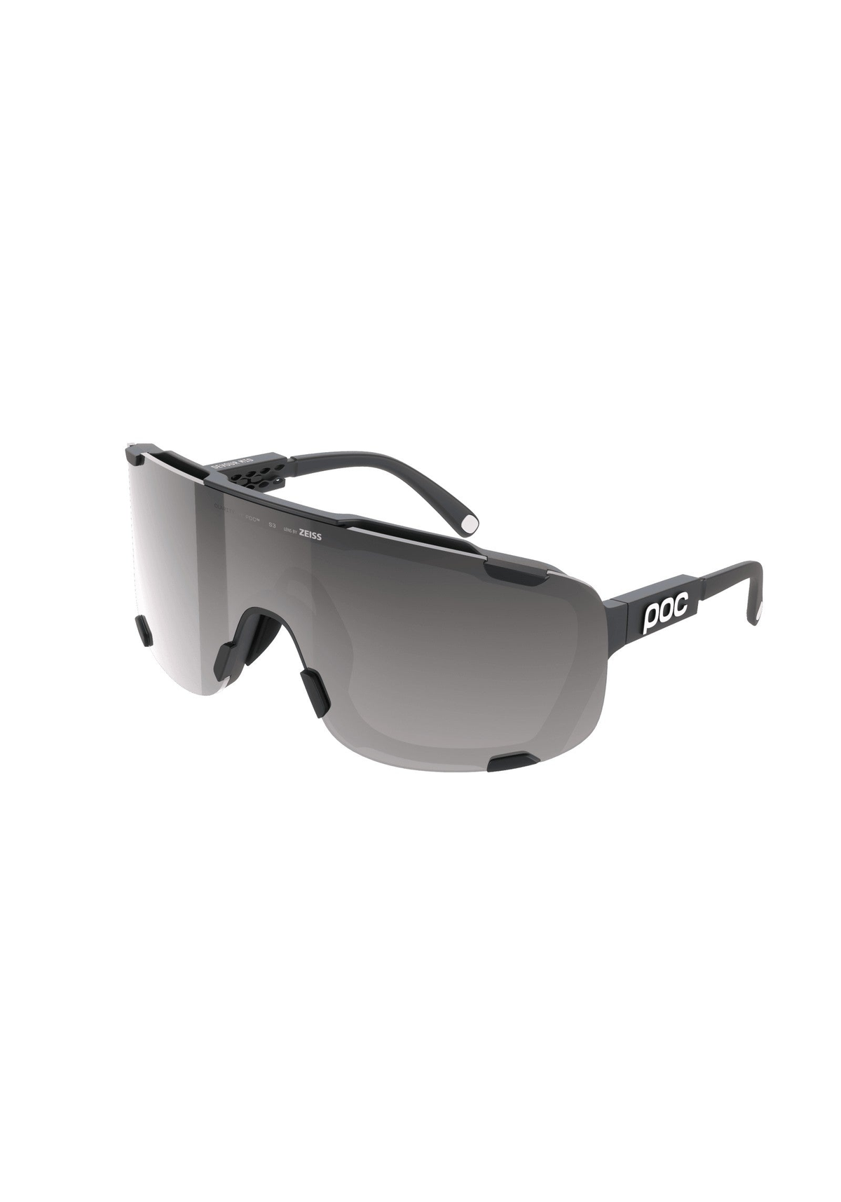 POC Devour Mid Bike Sunglasses, Uranium Black/Clarity Road/Sunny Silver