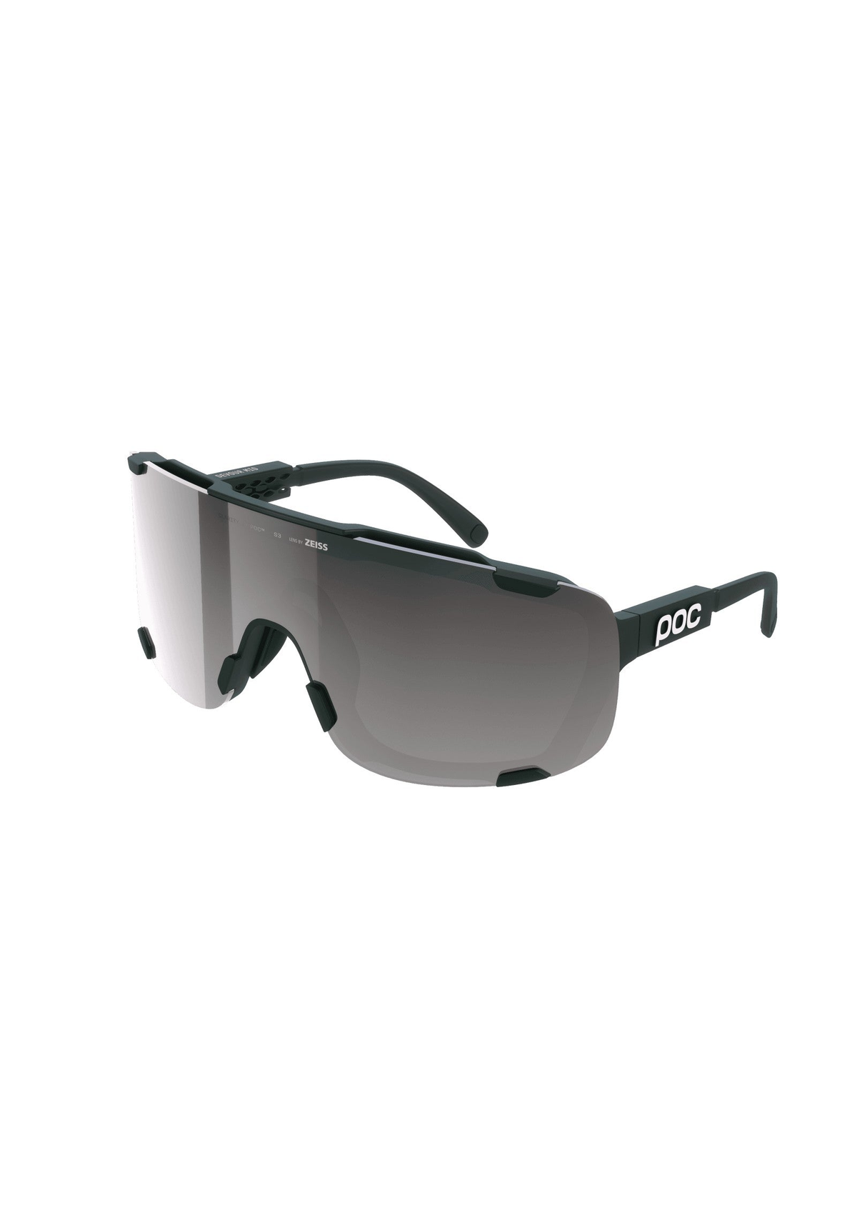 POC Devour Mid Bike Sunglasses, Pargasite Green/Clarity Road/Sunny Silver