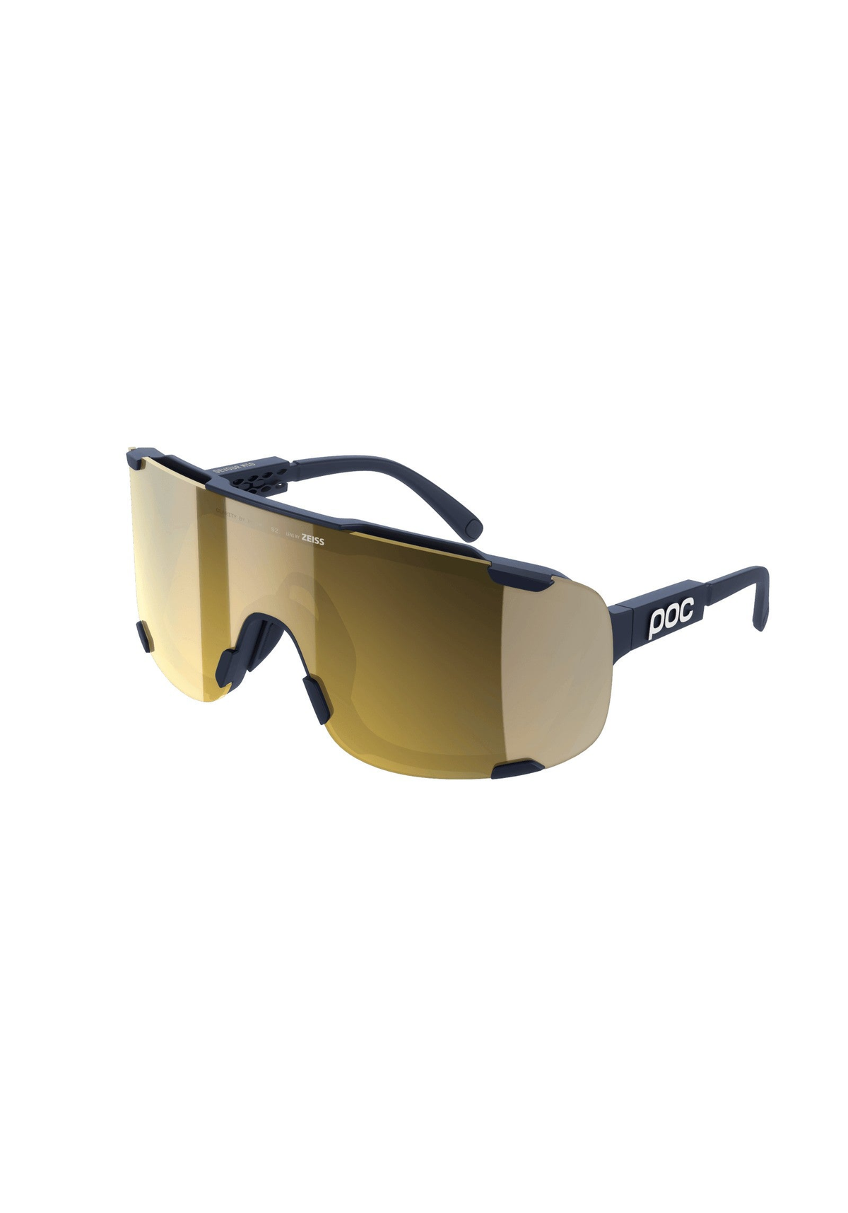 POC Devour Mid Bike Sunglasses, Apatite Navy/Clarity Road/Partly Sunny Gold