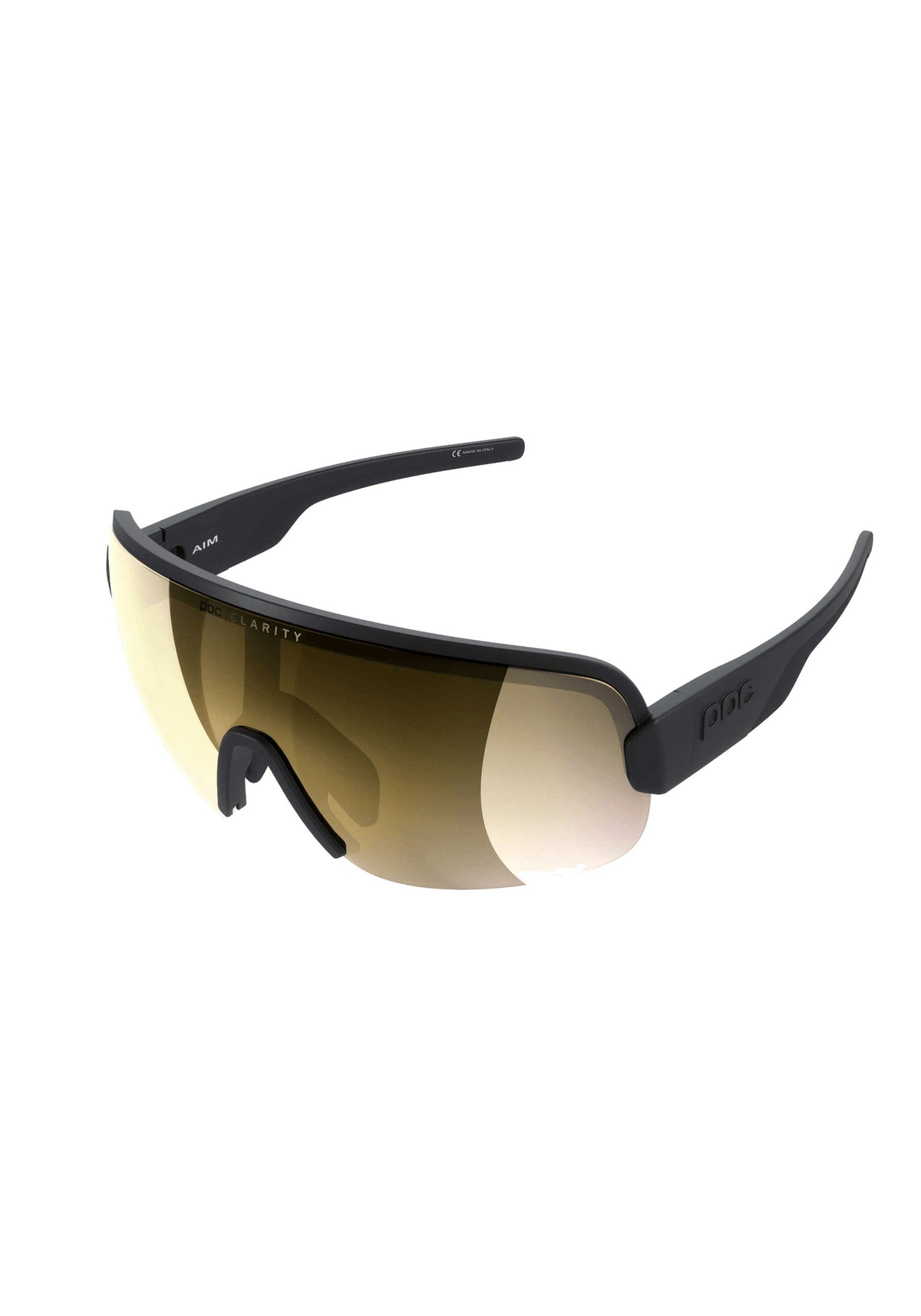 POC Aim Bike Sunglasses, Uranium Black/Clarity Road/Partly Sunny Gold