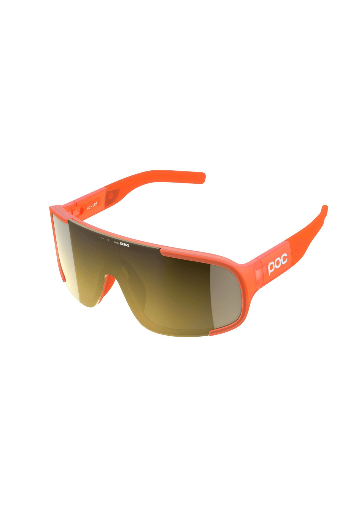 POC Aspire Bike Sunglasses, Fluo. Orange Translucent/Clarity Road/Partly Sunny Gold