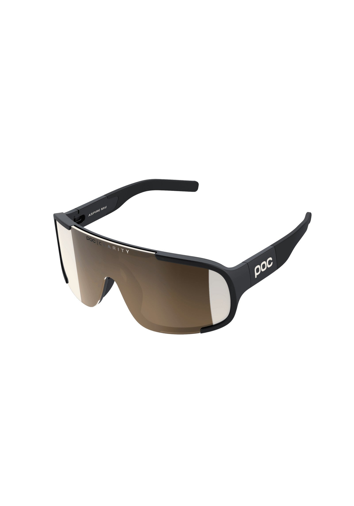 POC Aspire Mid Bike Sunglasses, Uranium Black