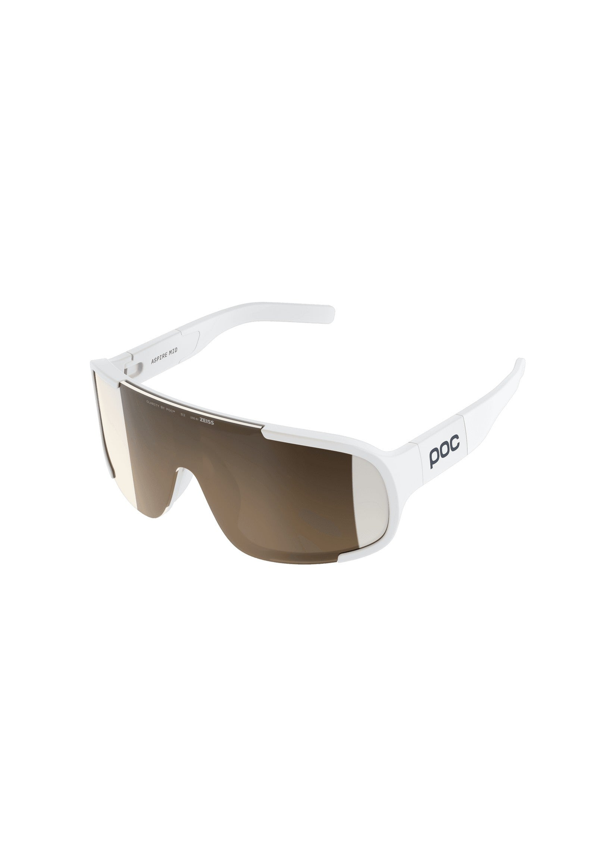 POC Aspire Mid Bike Sunglasses, Hydrogen White/Clarity Trail/Partly Sunny Silver