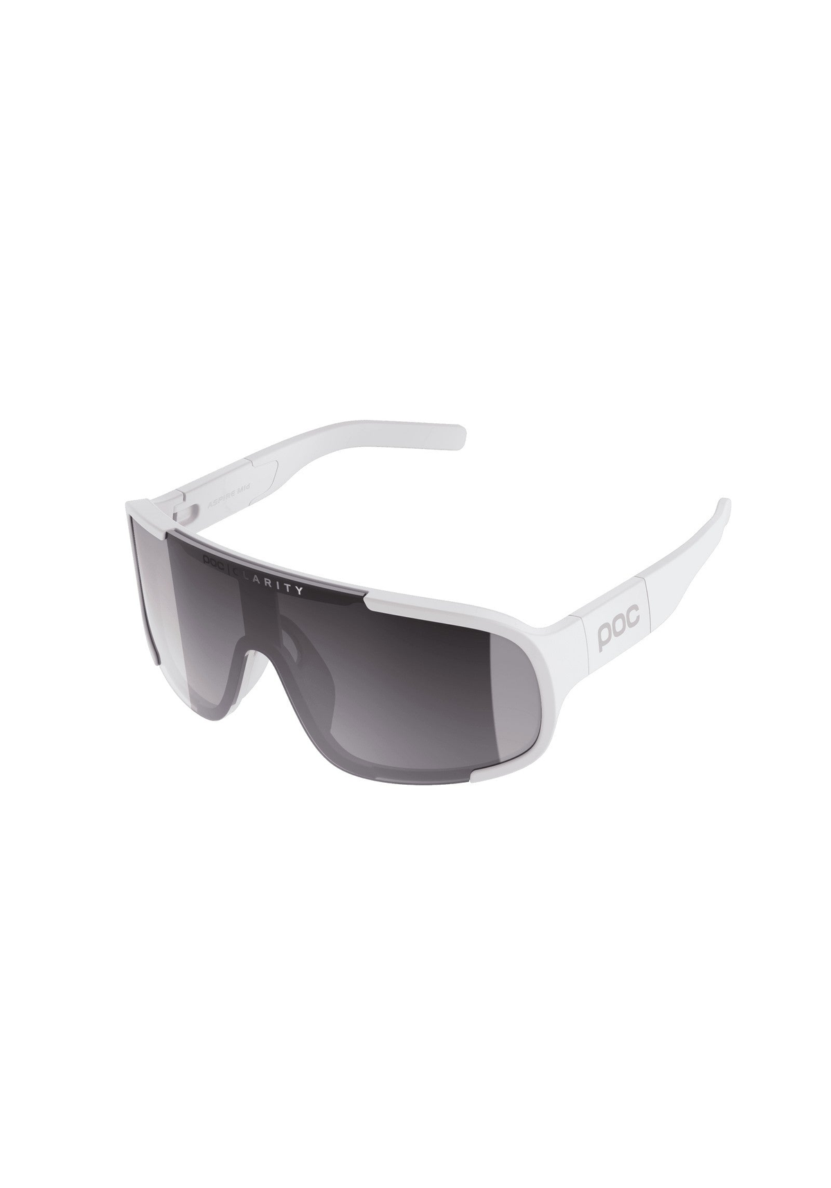 POC Aspire Mid Bike Sunglasses, Hydrogen White/Clarity Road/Sunny Silver