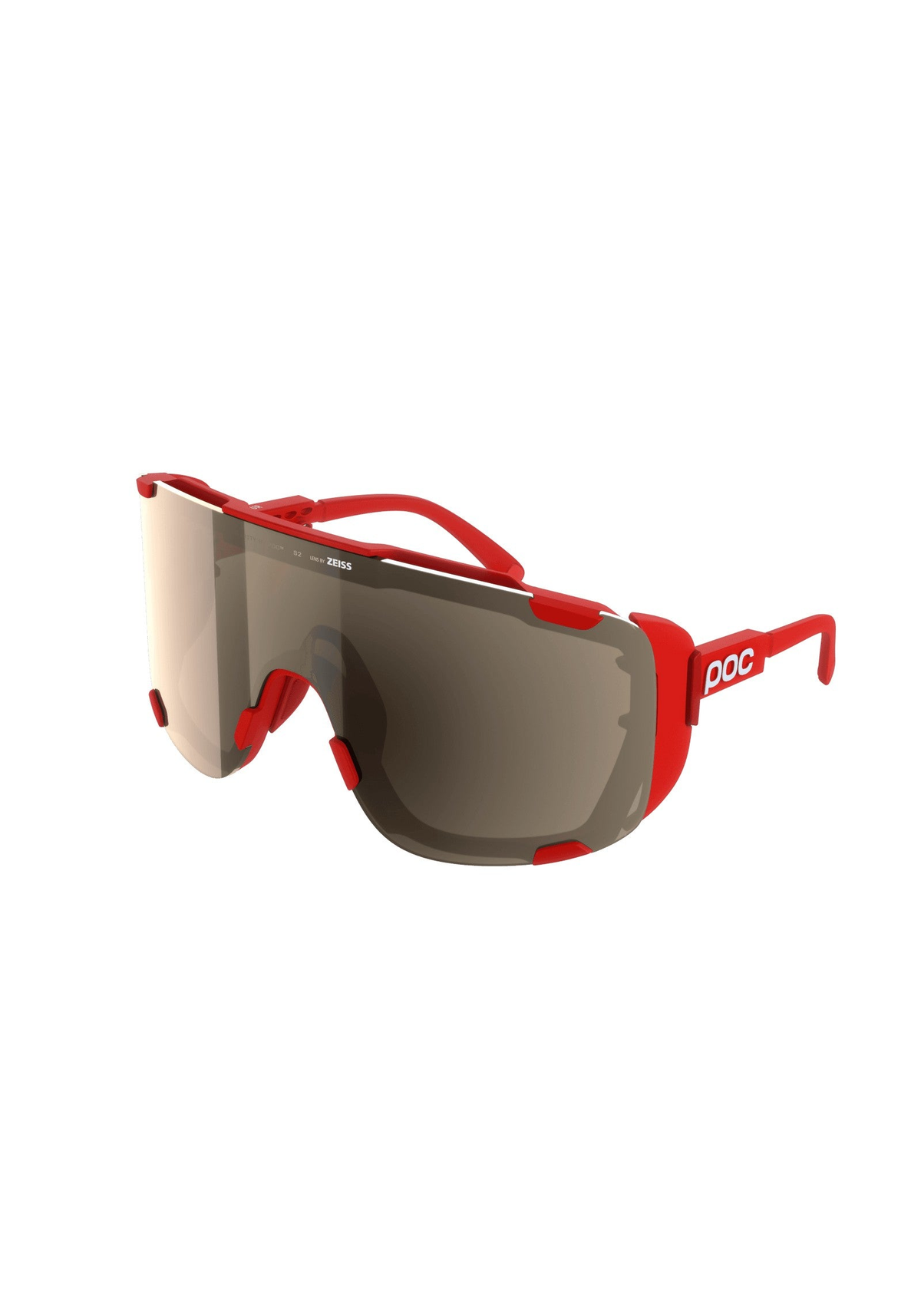 POC Devour Ultra Bike Sunglasses, Prismane Red/Clarity Trail/Partly Sunny Silver