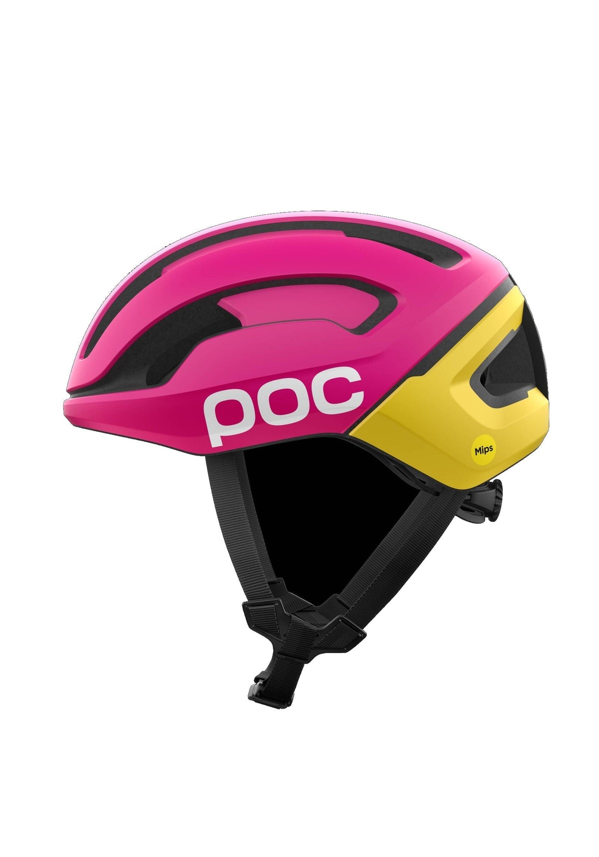 POC Omne Air Mips Wide Fit Cycling Helmet, Rhos Red Matt/Citrine Yellow Matt