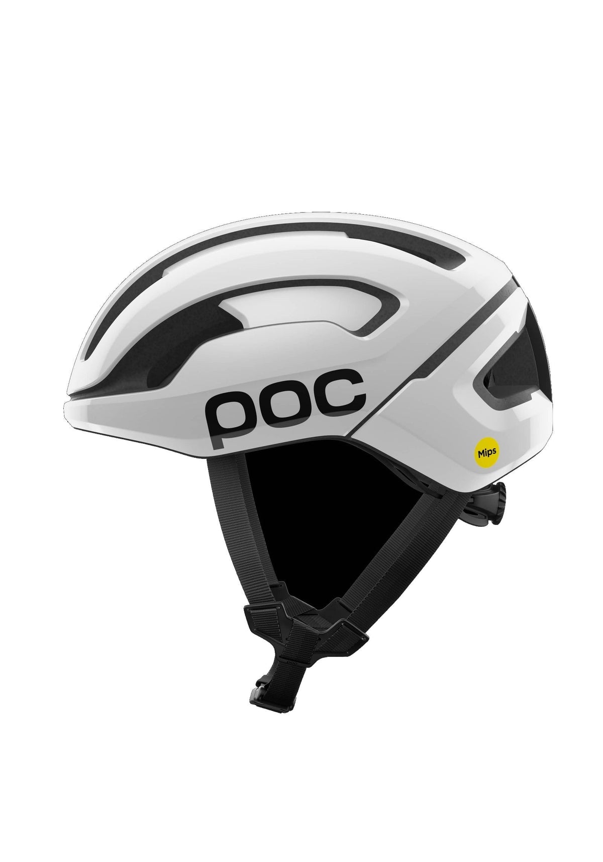 POC Omne Air Mips Wide Fit Cycling Helmet, Hydrogen White/Uranium Black Matt w. Logo