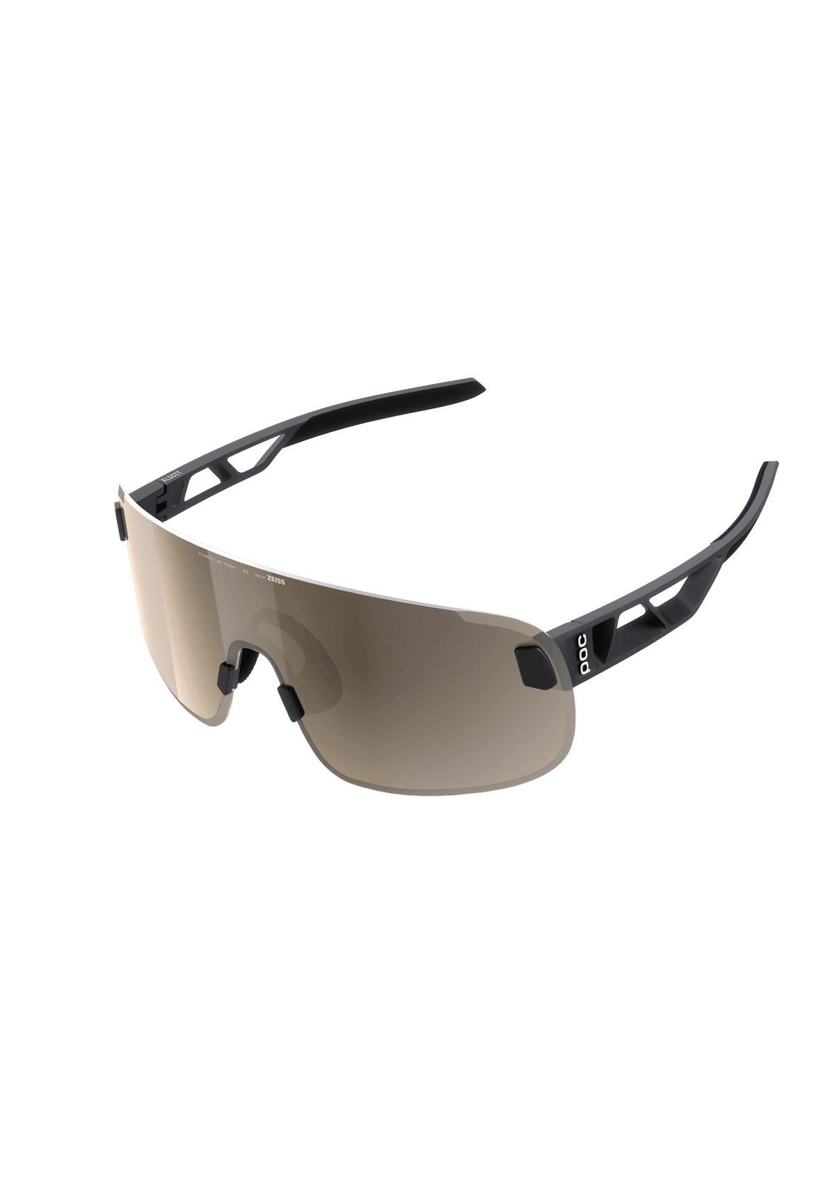POC Elicit Bike Sunglasses + Extra Lens, Uranium Black/Clarity Trail/Partly Sunny Silver