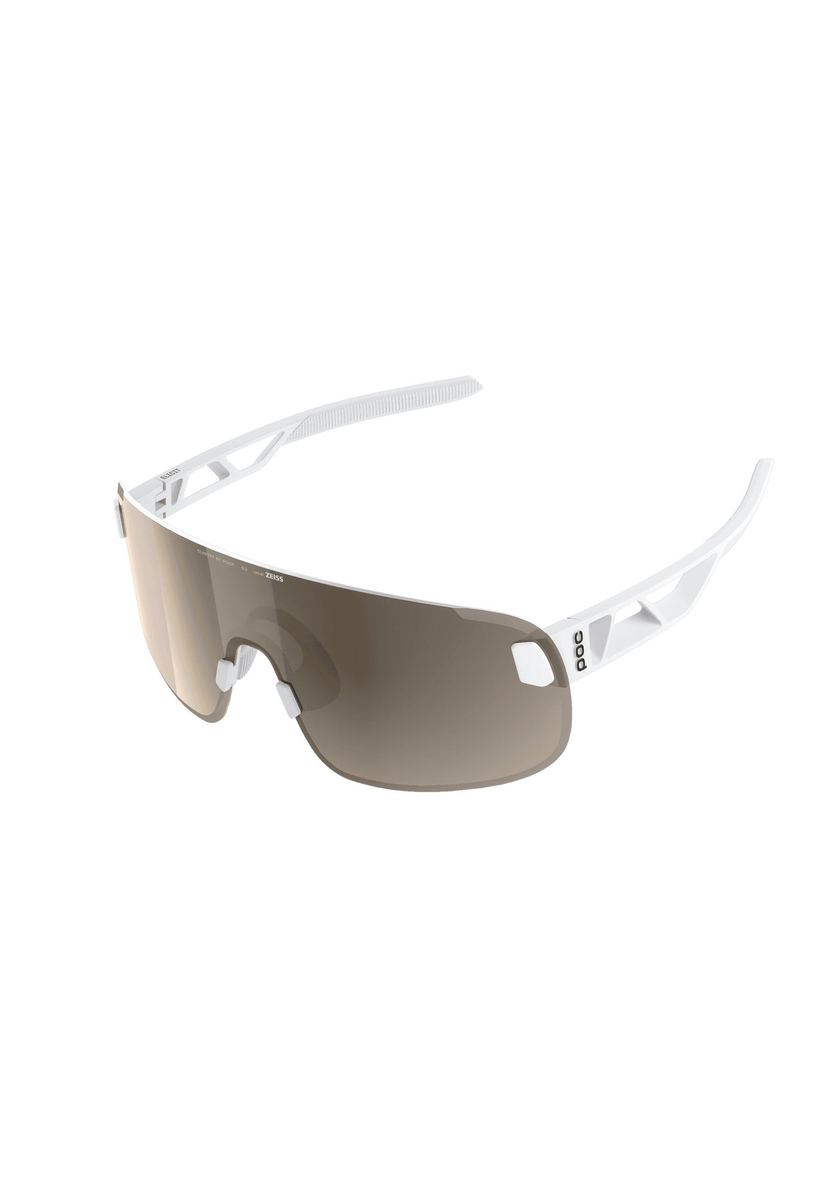 POC Elicit Bike Sunglasses + Extra Lens, Hydrogen White/Clarity Trail/Partly Sunny Silver