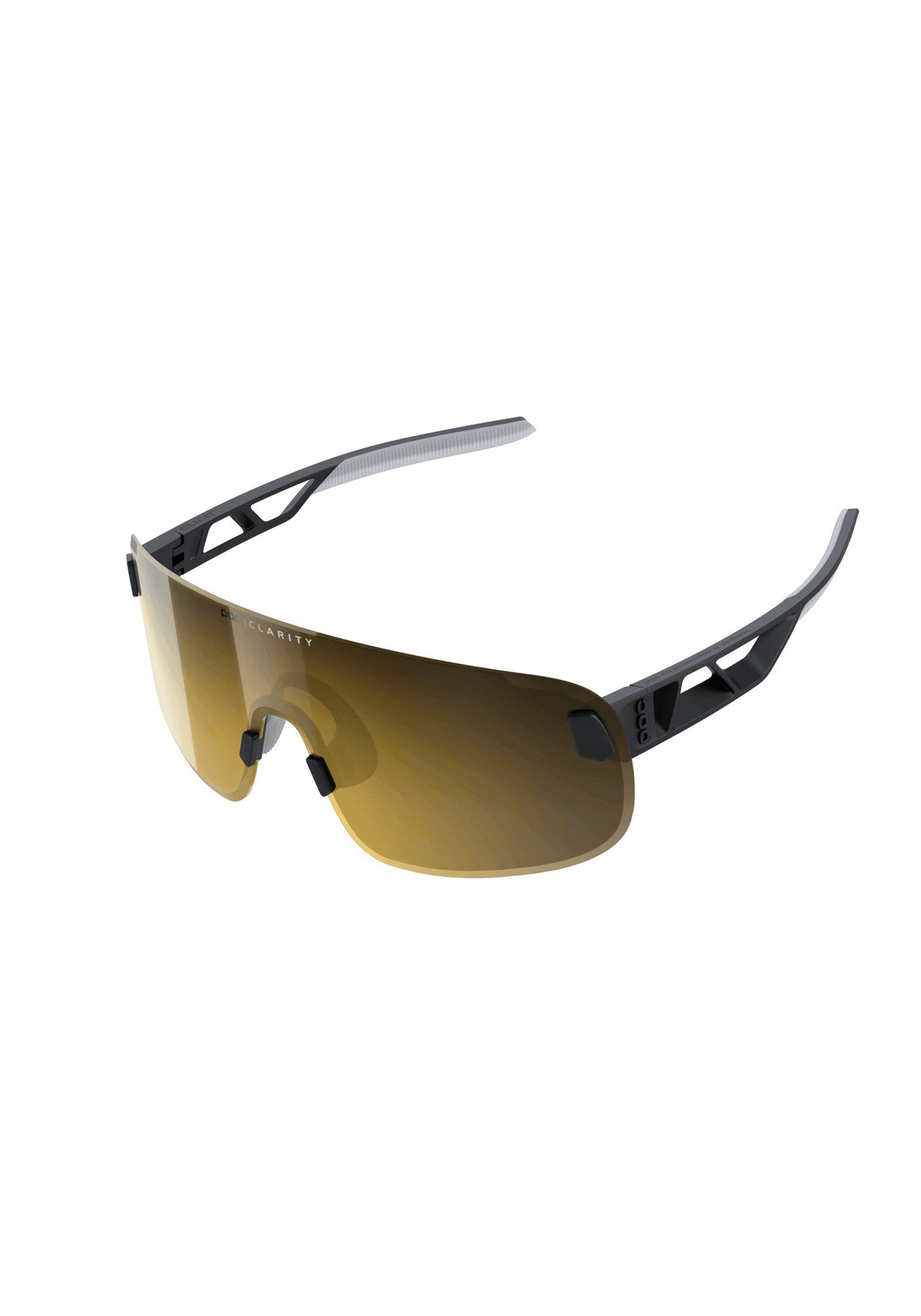 POC Elicit Bike Sunglasses + Extra Lens, Uranium Black/Clarity Road/Partly Sunny Gold