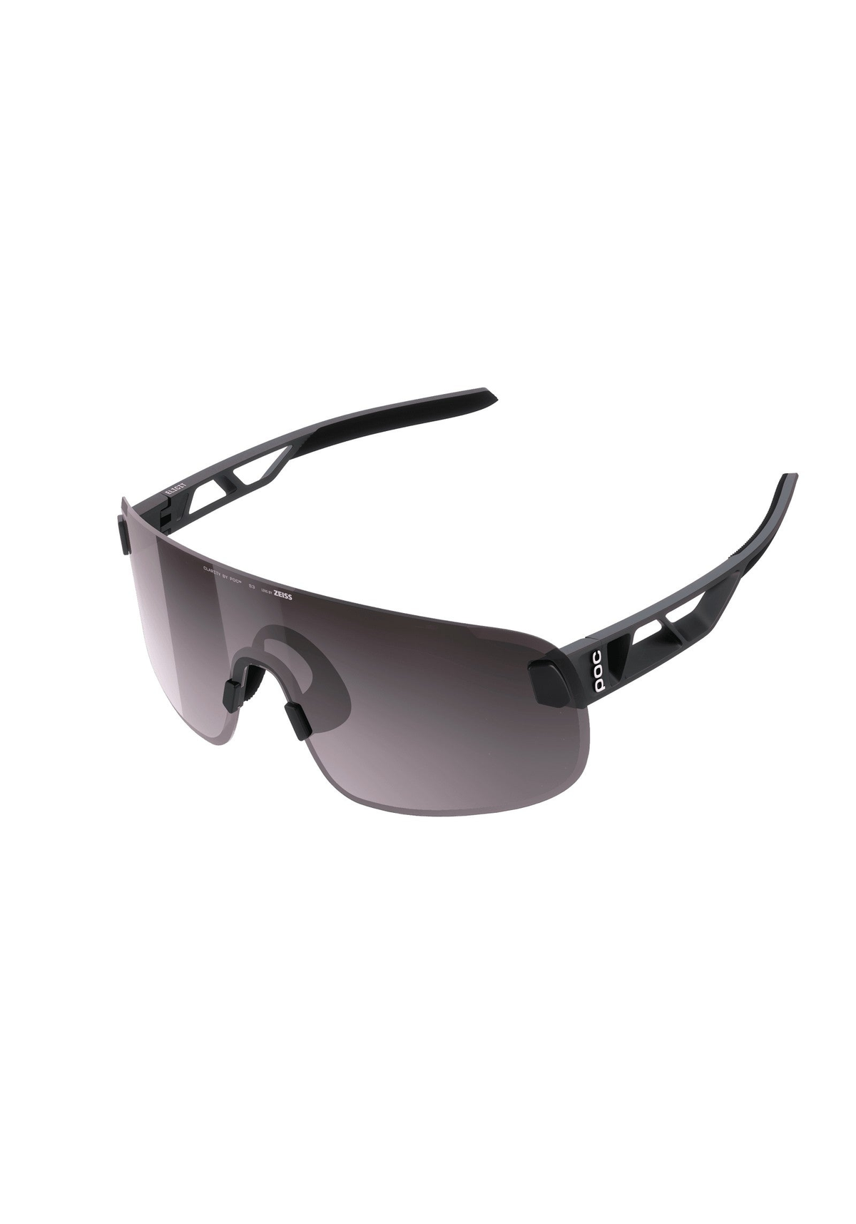 POC Elicit Bike Sunglasses + Extra Lens, Uranium Black/Clarity Road/Sunny Silver