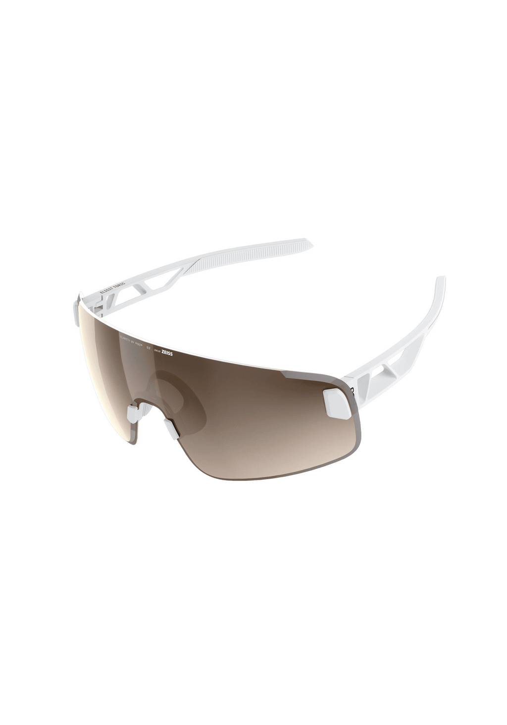 POC Elicit Toric Bike Sunglasses + Extra Lens, Hydrogen White/Clarity Trail/Partly Sunny Silver