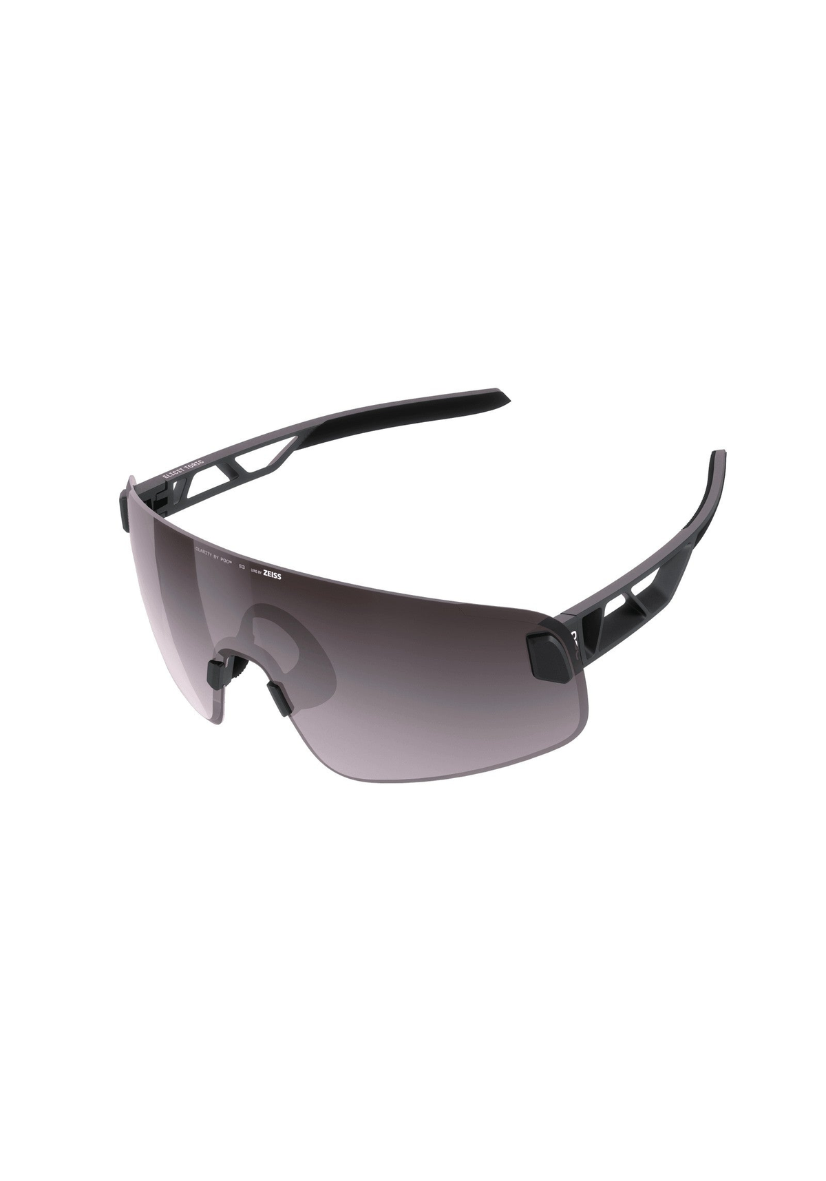 POC Elicit Toric Bike Sunglasses + Extra Lens, Uranium Black/Clarity Road/Sunny Silver