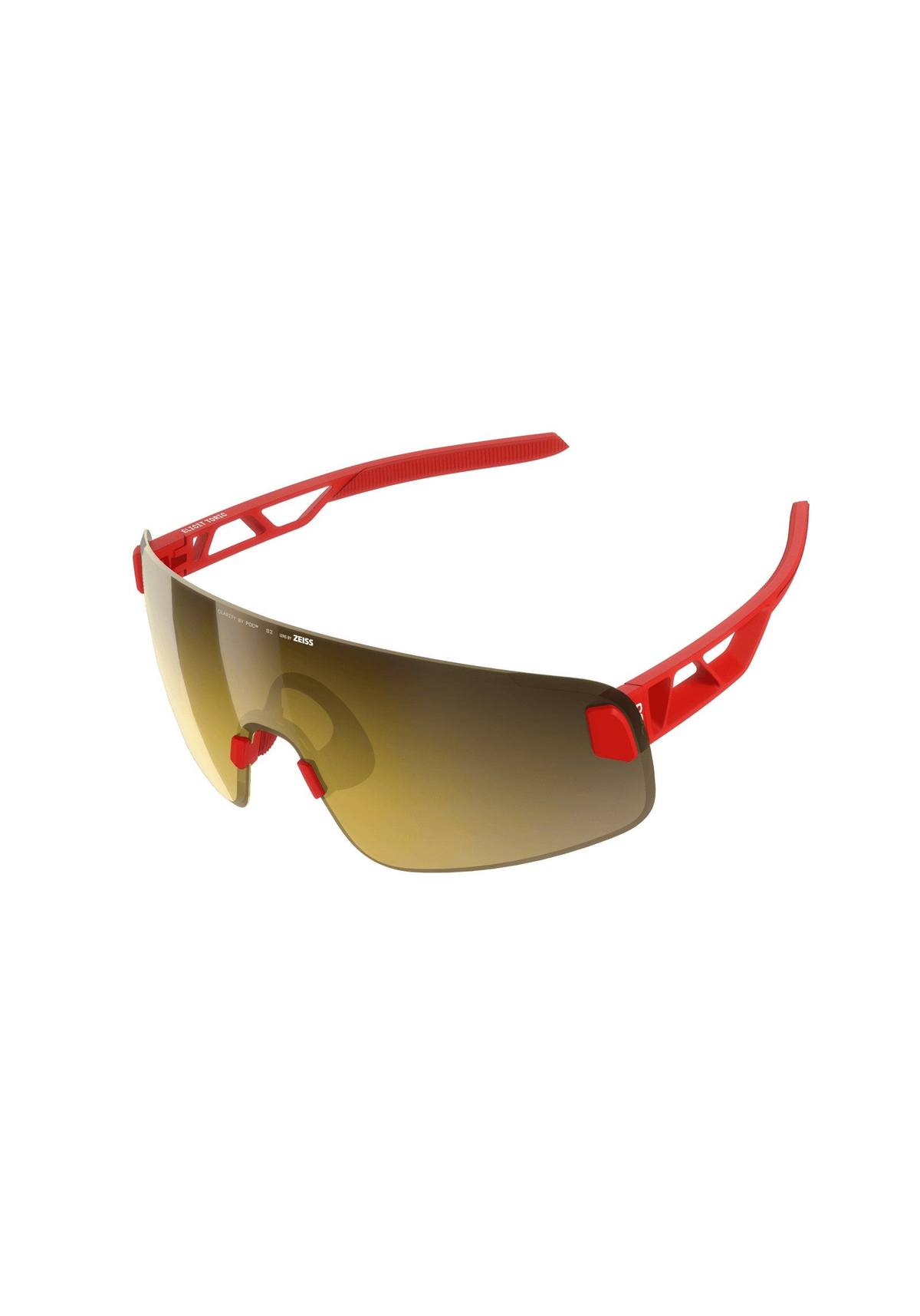POC Elicit Toric Bike Sunglasses + Extra Lens, Prismane Red/Clarity Road/Partly Sunny Gold