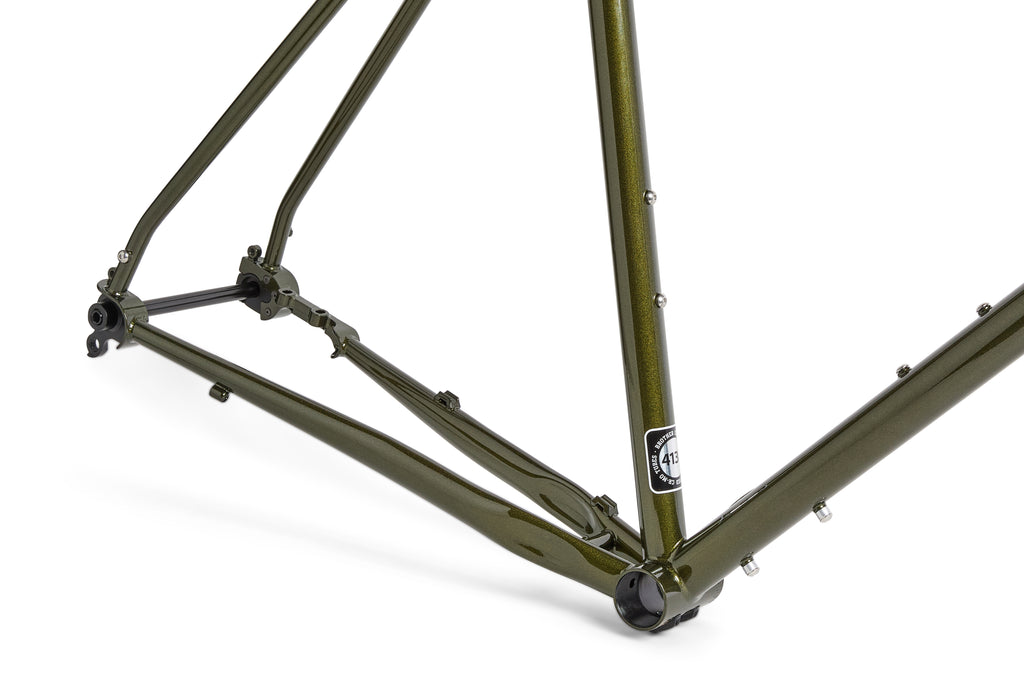 Brother Kepler frame detail with Oak Leaf head badge, Green Metallic