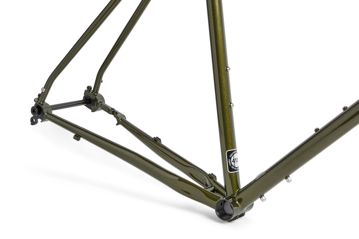 Brother Kepler frame detail with Oak Leaf head badge, Green Metallic
