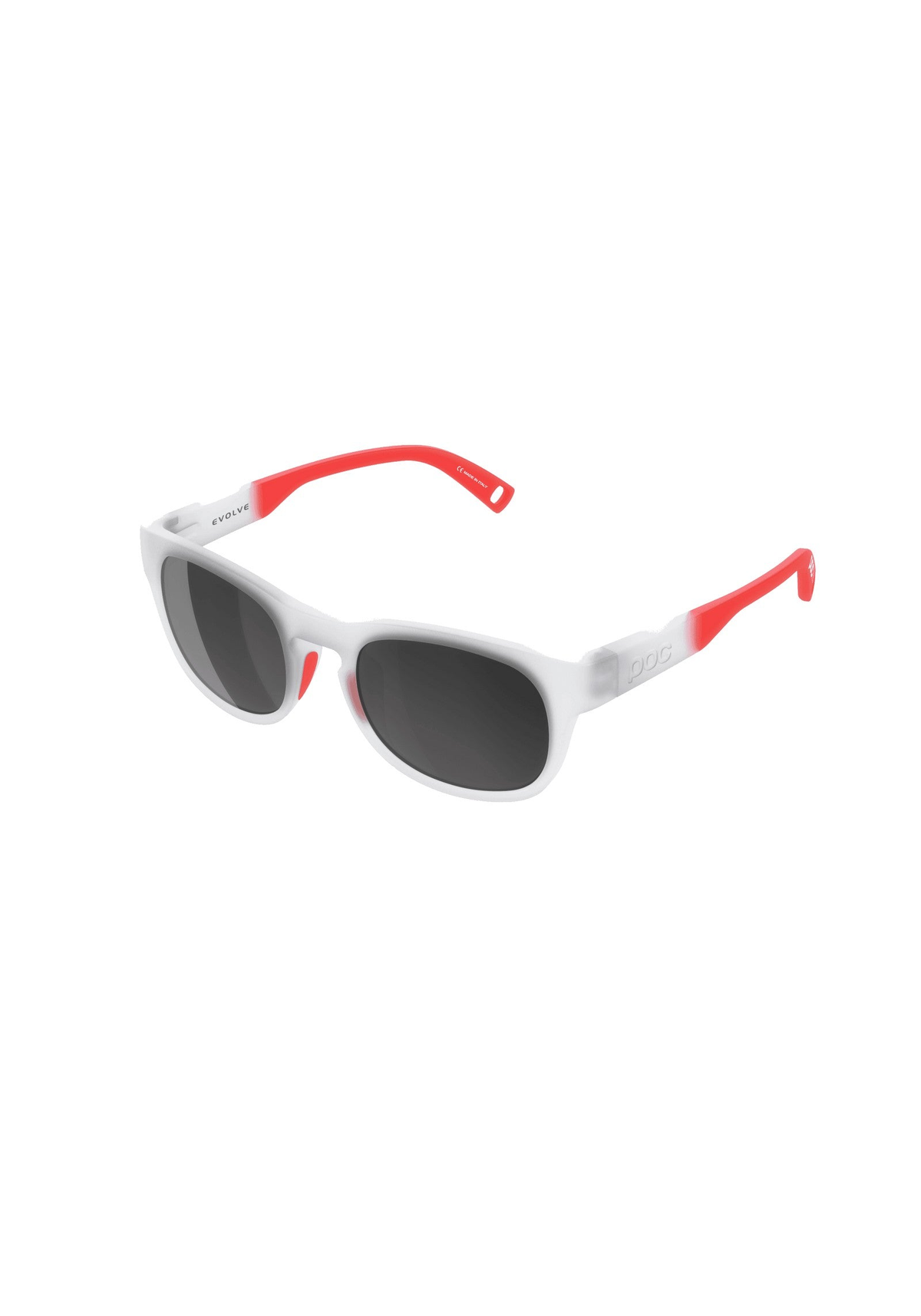 POC Evolve Bike Sunglasses, Transparant Crystal/Fluo Orange/Clarity POCito/Sunny Grey