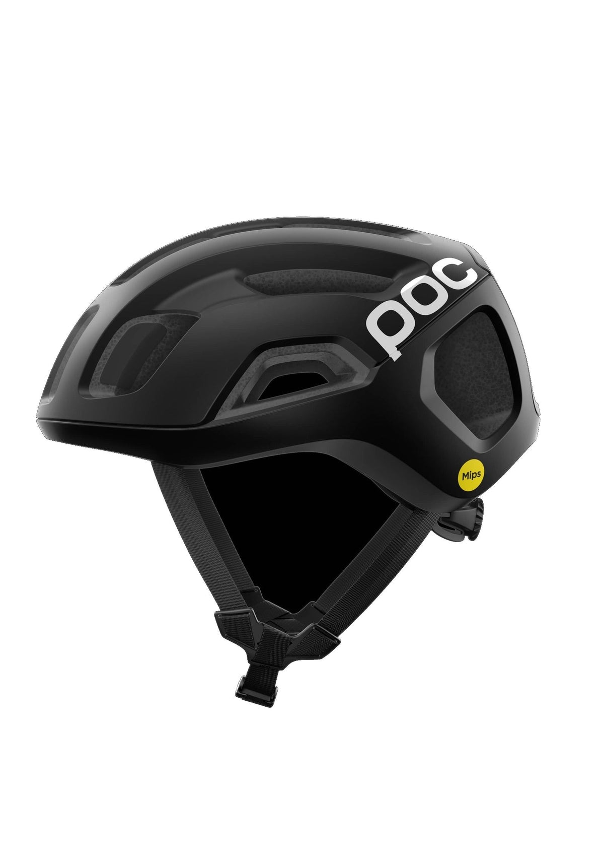 POC Ventral Air Mips Wide Fit Cycling Helmet, Uranium Black Matt/Hydrogen White w. Logo
