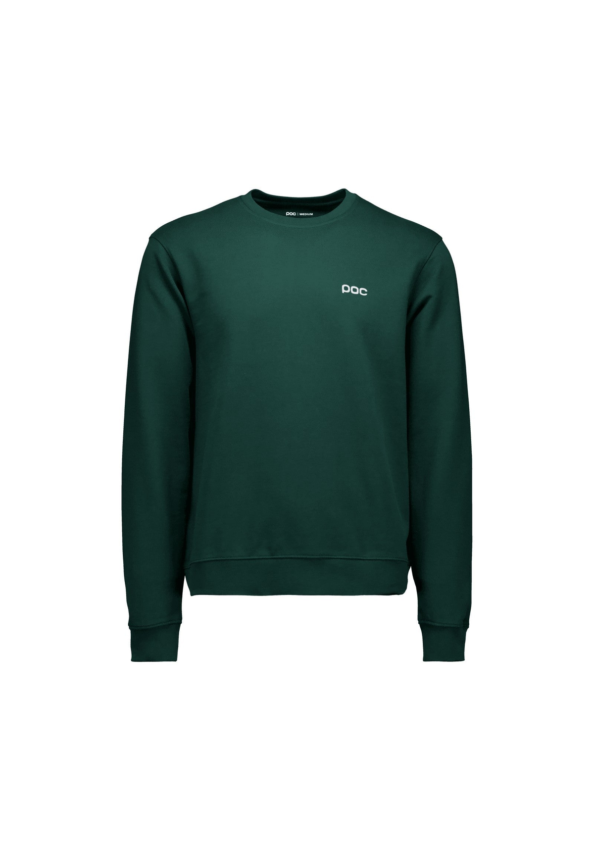 POC Men's Crew Neck Sweater, Pargasite Green/Hydrogen White