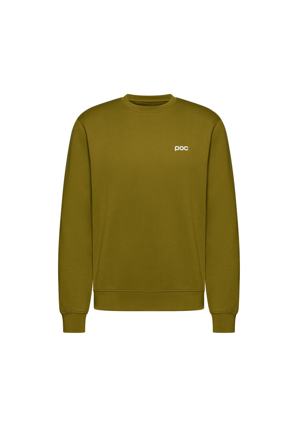 POC Men's Crew Neck Sweater, Olivine Green/Hydrogen White