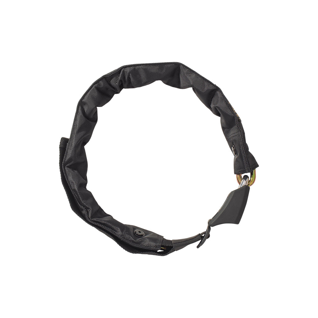 Hiplok GOLD Wearable Chain Lock, all black, buckle and lock detail