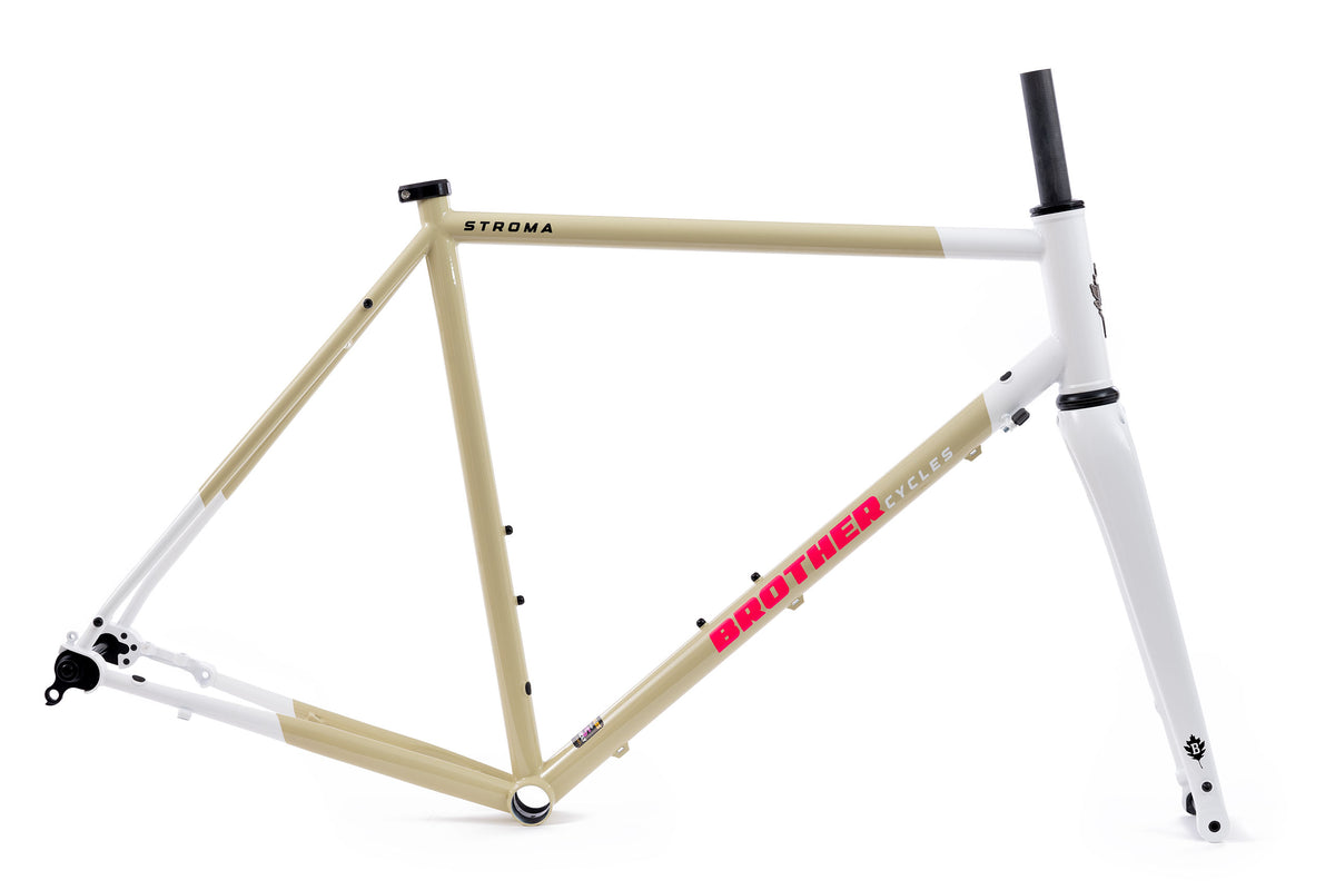 Brother Cycles Stroma 2025 frameset in Rubble grey, side view