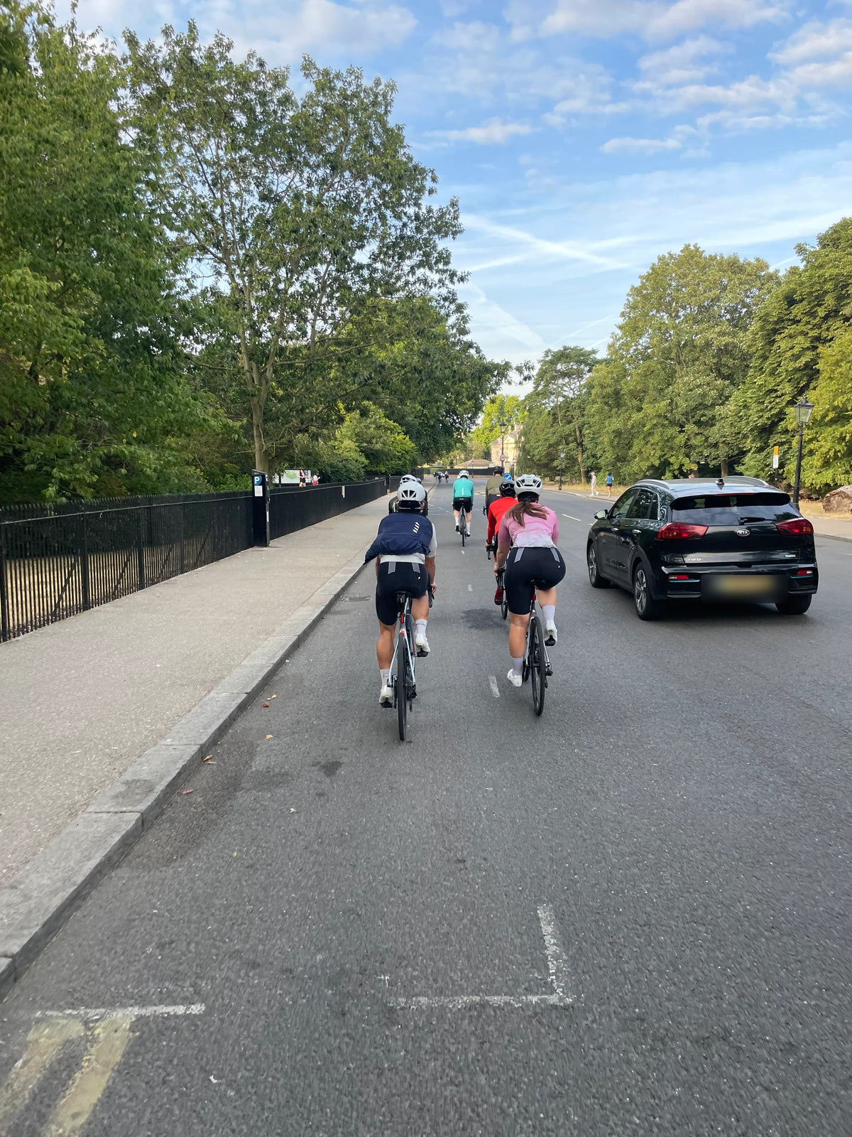 Aztecs Cycling Club riders on a group ride through London