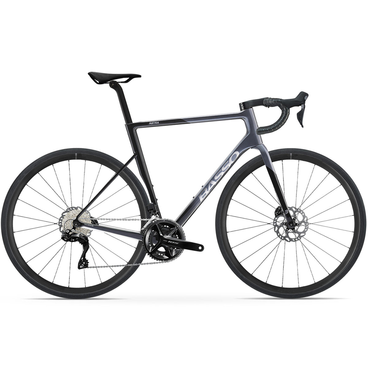 Basso Astra 105 Di2 Road Bike, Aksium, Grey Cobalt