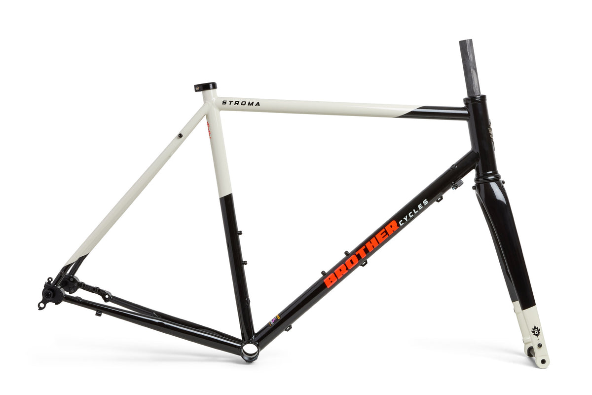 Brother Cycles Stroma steel all-road frameset in Black, side view