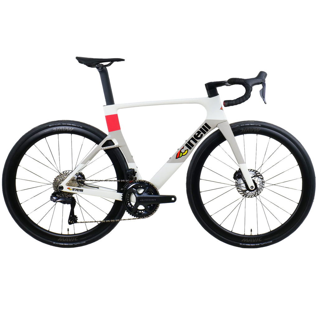 Cinelli Aeroscoop Ultegra Di2 Aero Road Bike, Coral White, view 1