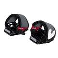 Cinelli Kink Toe Straps in grey fitted to black platform pedals