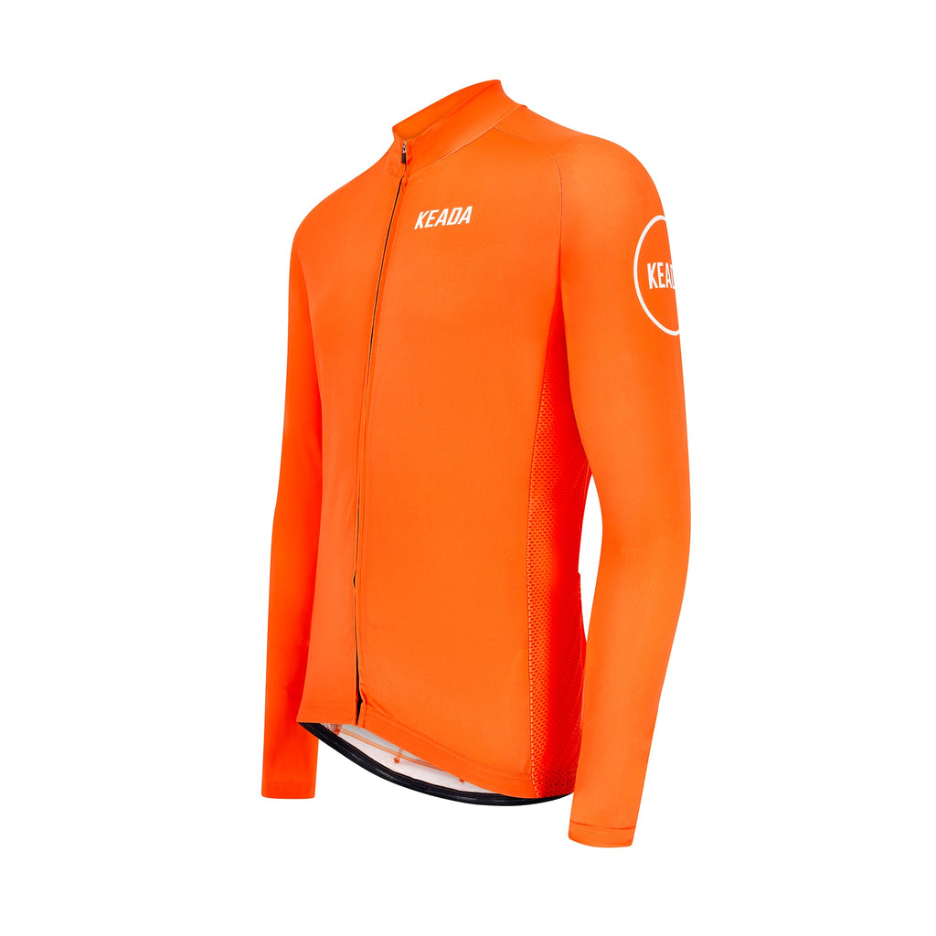 Keada Men's Essential Long Sleeved Cycling Jersey - Orange
