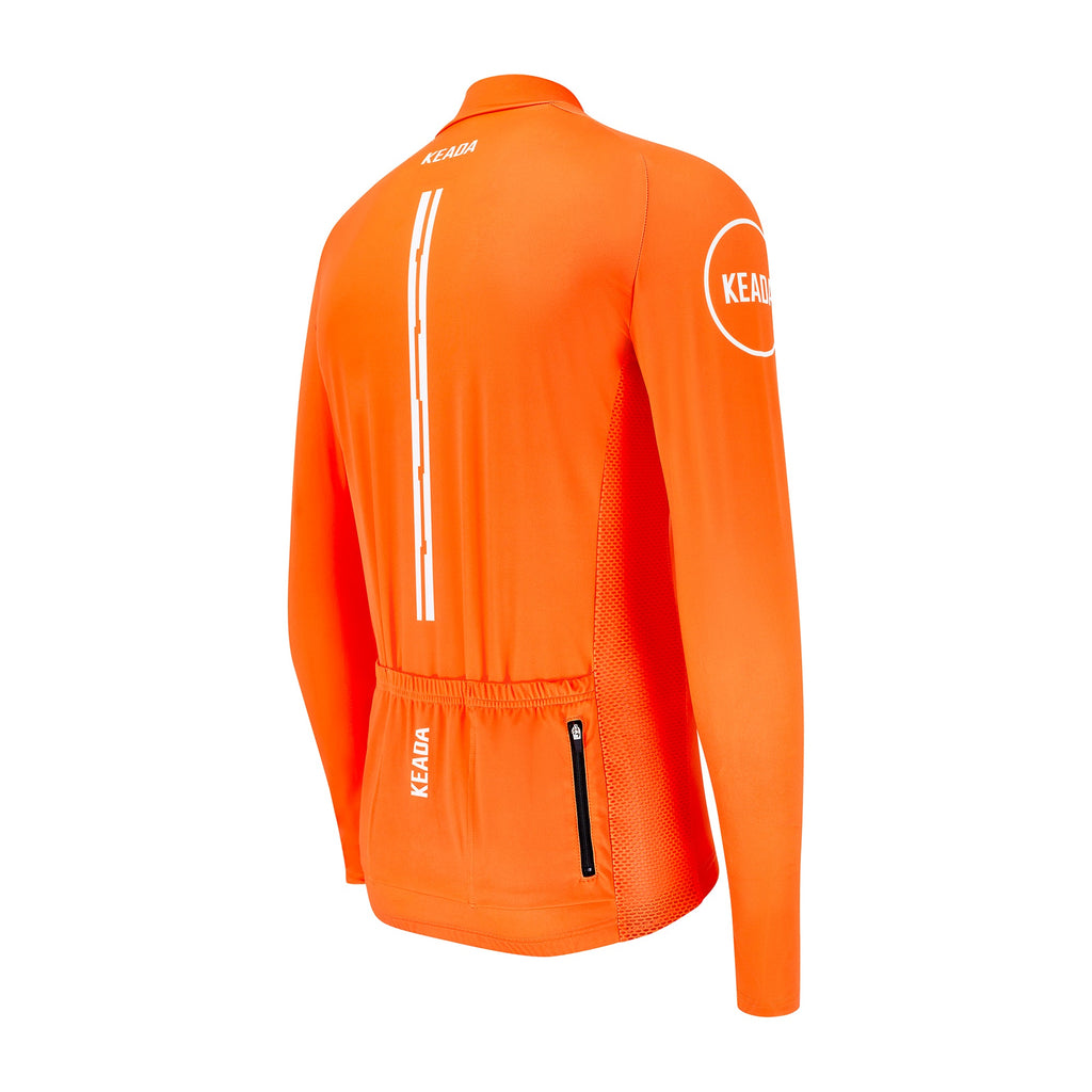 Keada Men's Essential Long Sleeved Cycling Jersey - Orange