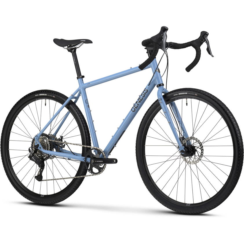 Genesis CDA 10 three-quarter view with drop bars and 45mm gravel tyres