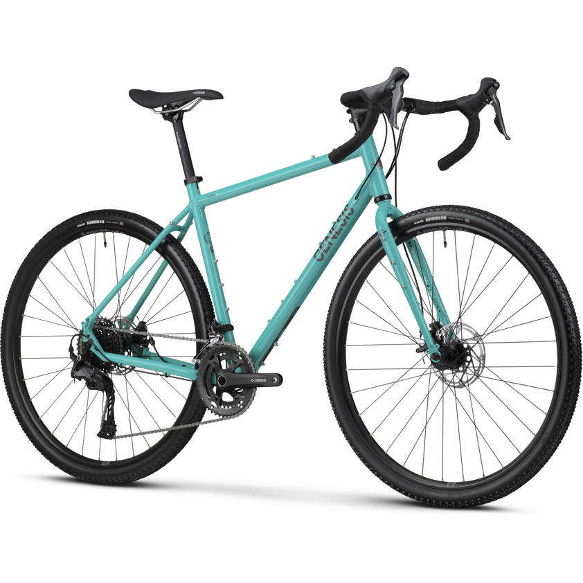 Genesis CDA 20 three-quarter view with drop bars and 45mm gravel tyres