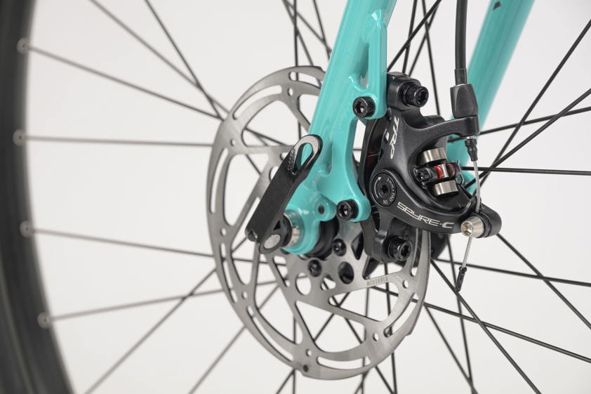 TRP Spyre mechanical disc brake caliper and rotor on the Genesis CDA 20