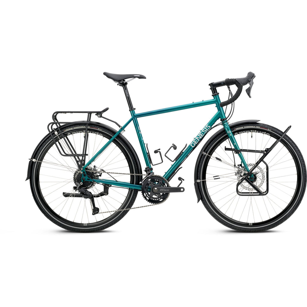 Genesis Tour de Fer 20 touring bike in Sterling Gloss, drive side view