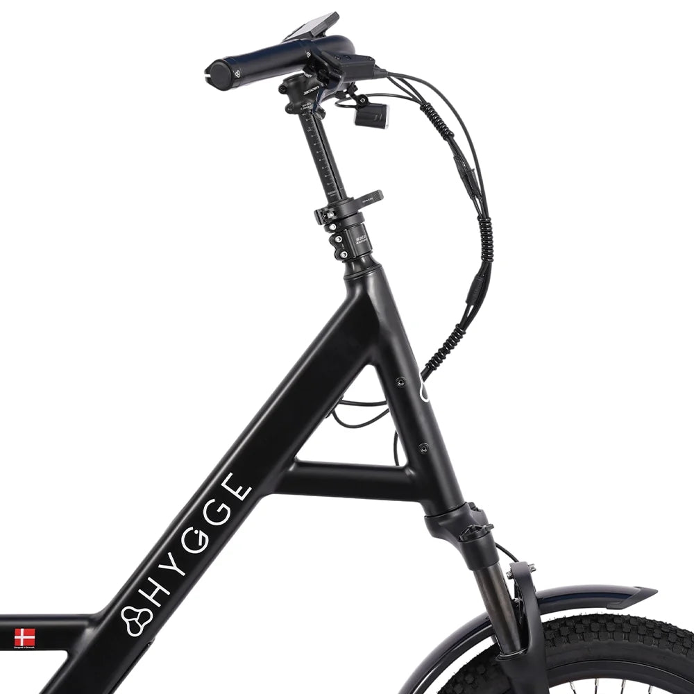 Frame detail on the Hygge Herlev Auto 2026 urban e-bike